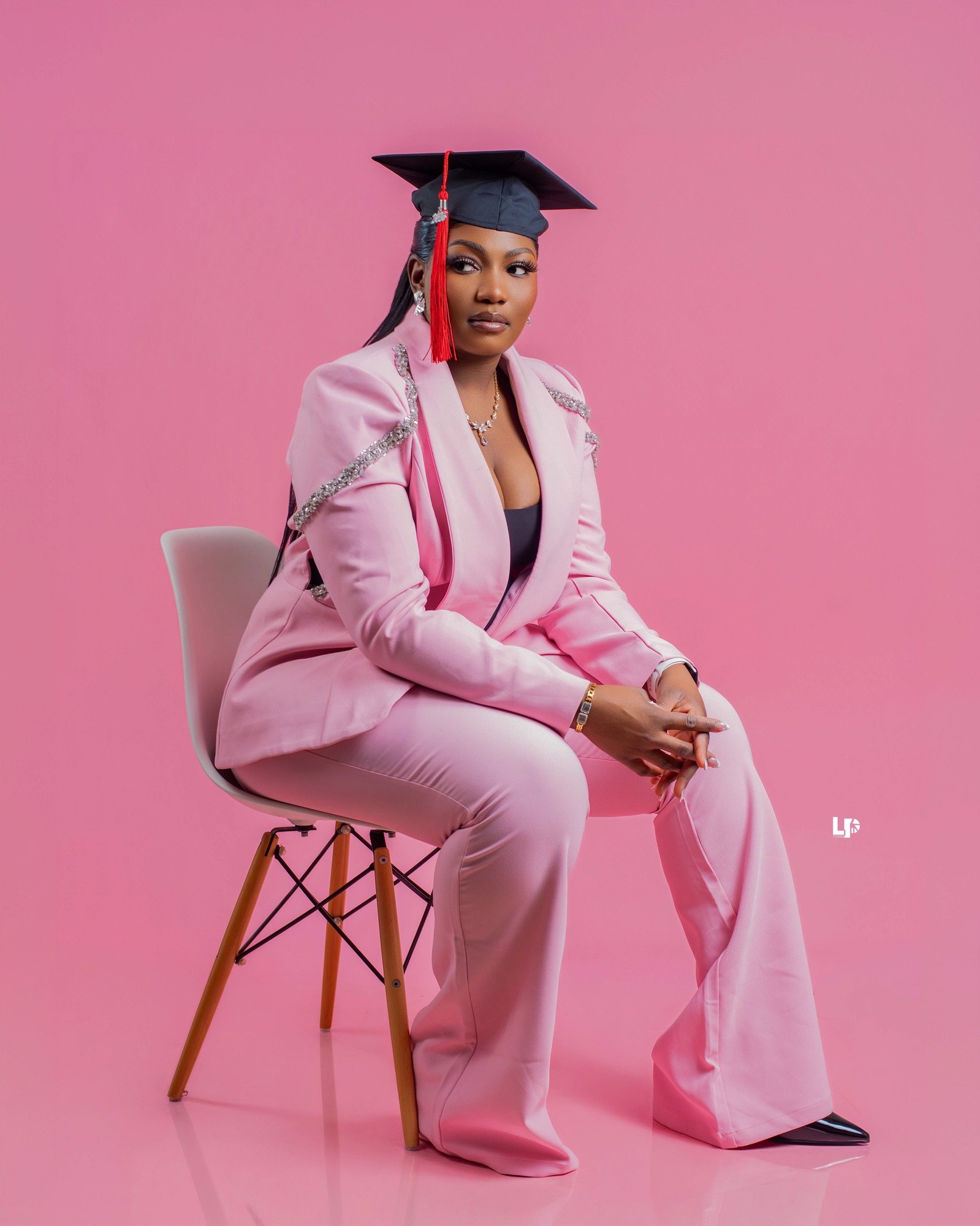 Graduation portrait in cap and gown — LP Studios Edmonton
